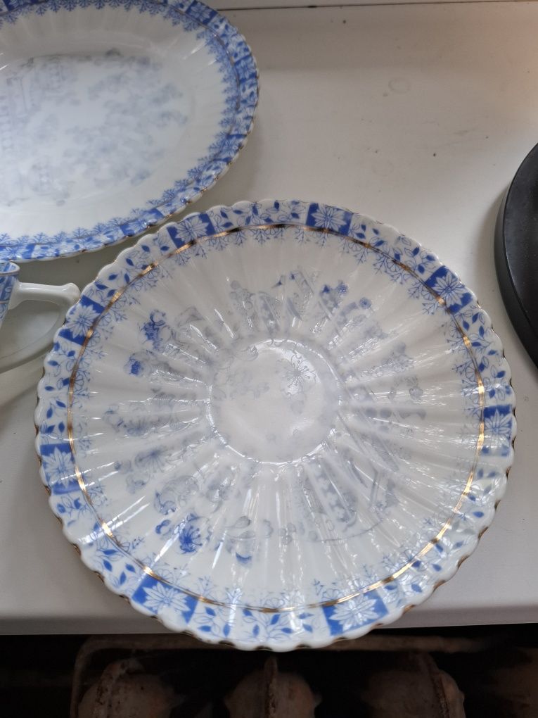 Zestaw śniadaniowy China blau - kostna porcelana