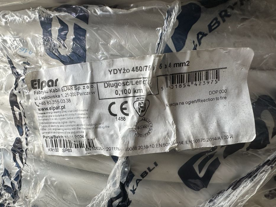 Przewód YDY żo 450/750   5x4  (okrągły)