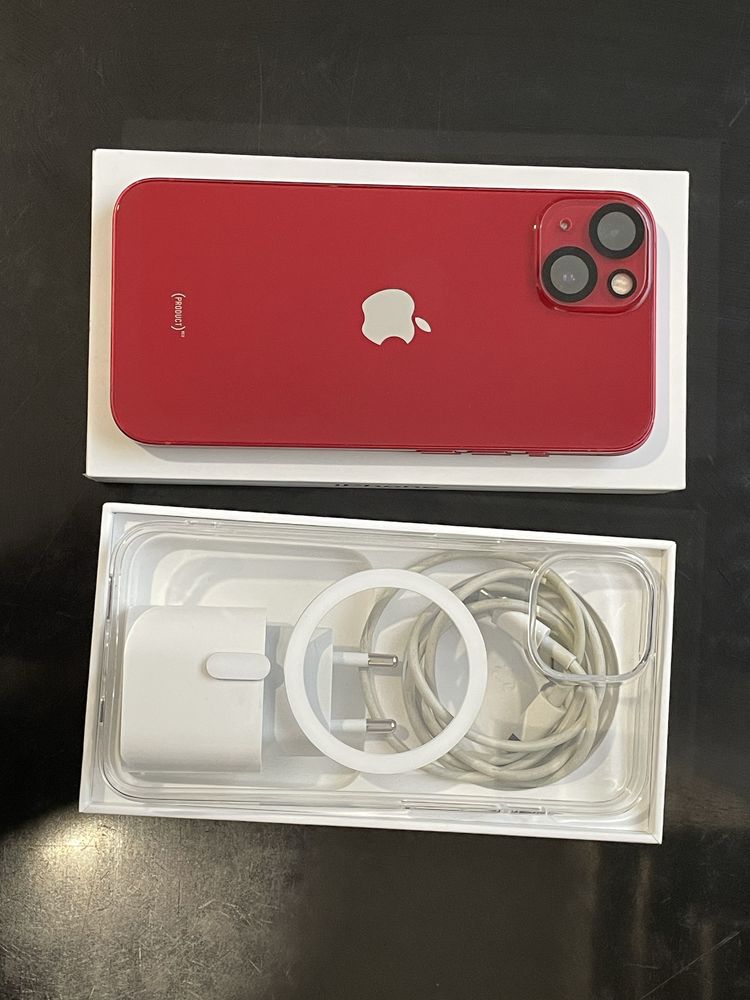 Apple iPhone 13 Red 128GB. 100% baterii.