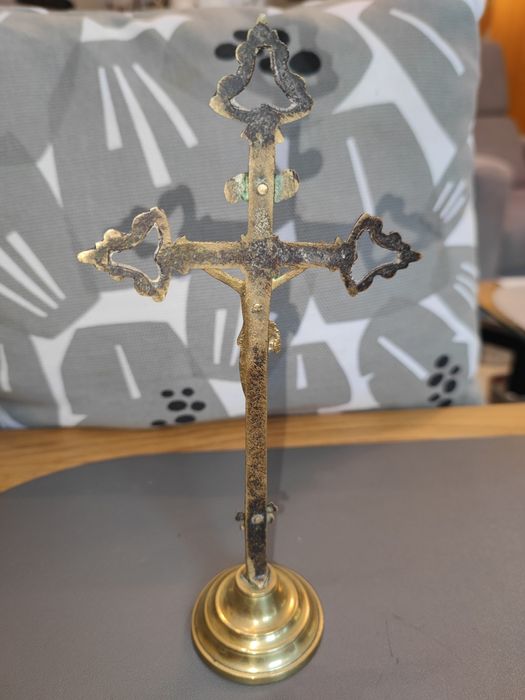 Krzyż mosiężny krucyfiks Francja