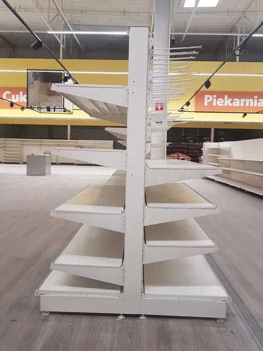 Gondola sklepowa modułowa metalowy regał sklepow magazynowy dwustronny