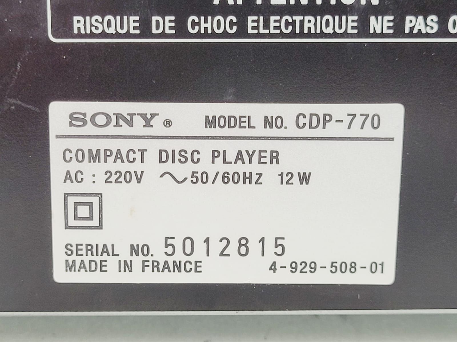 Sony CDP 770 Odtwarzacz płyt CD Wysoki model