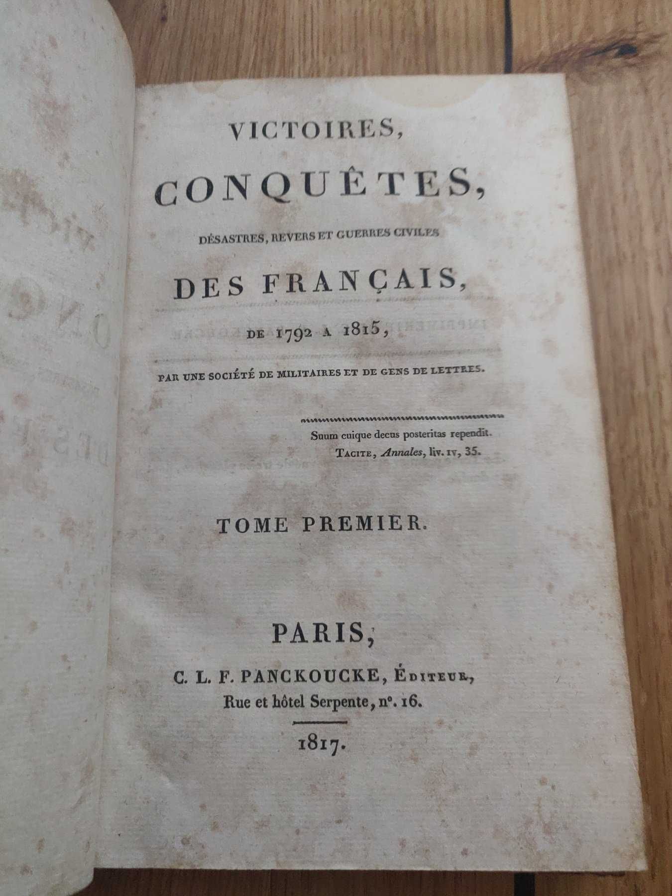 25 vols. sobre as conquistas de Napoleão até 1815. Anos 1817 a 1821.