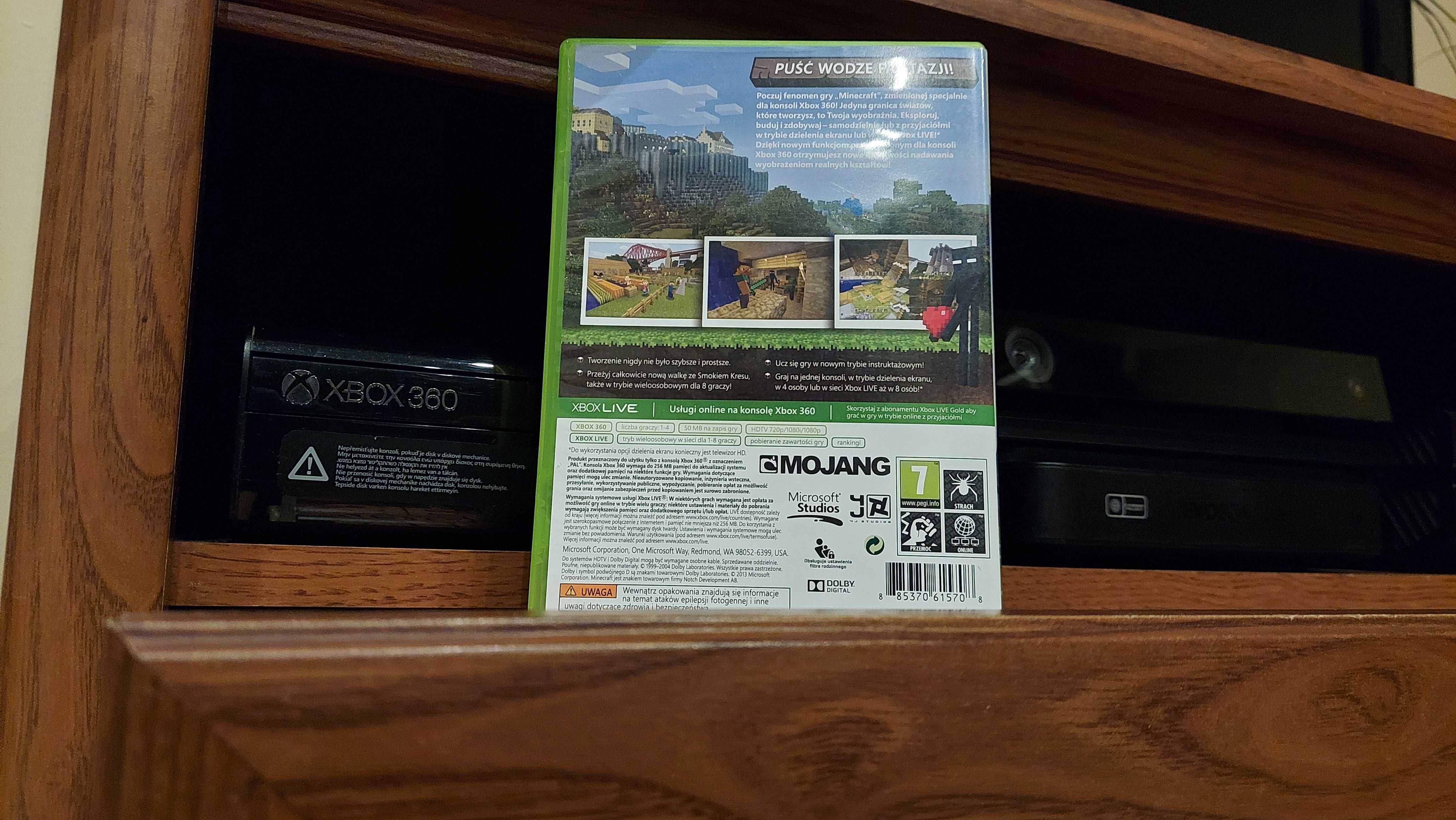 Gra Minecraft na konsolę Xbox 360. Wersja pudełkowa zawierająca DVD