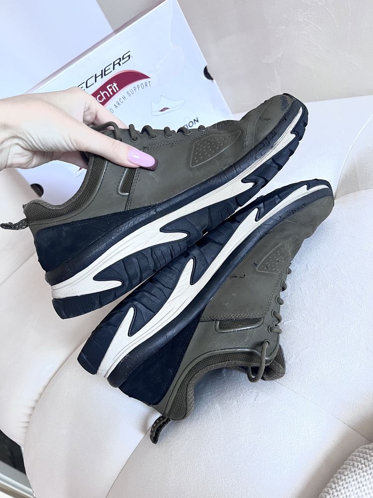 Skechers 44 khaki goodyear buty meskie sportowe wodoodporne waterproof