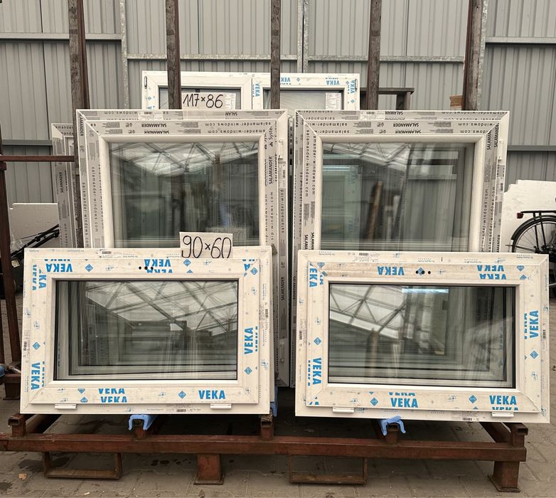 Okno PCV 117 x 86, 100 x 80 nowe, białe, dostępne inne rozmiary!!!