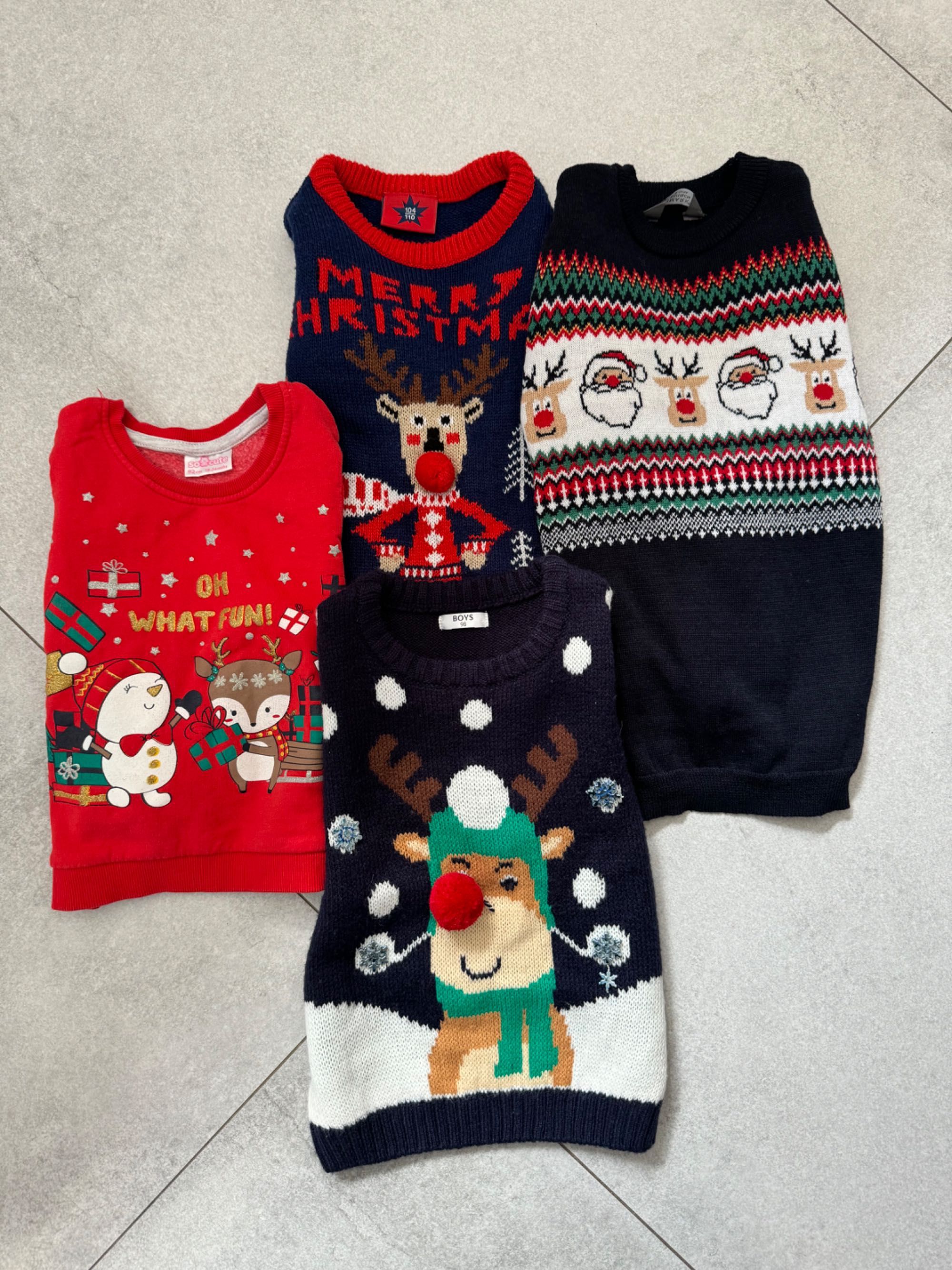 Zestaw sweterków świątecznych dla chłopca