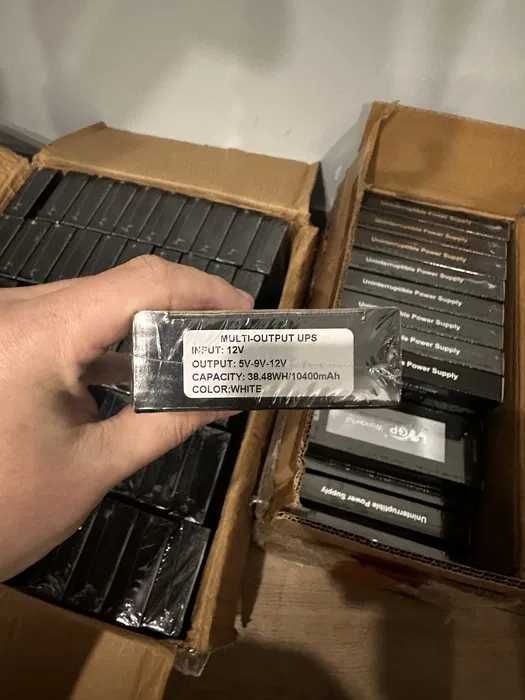 ДБЖ безперебійник (павербанк) для роутера 10400mAh WGP 5V+9V+12V,білий