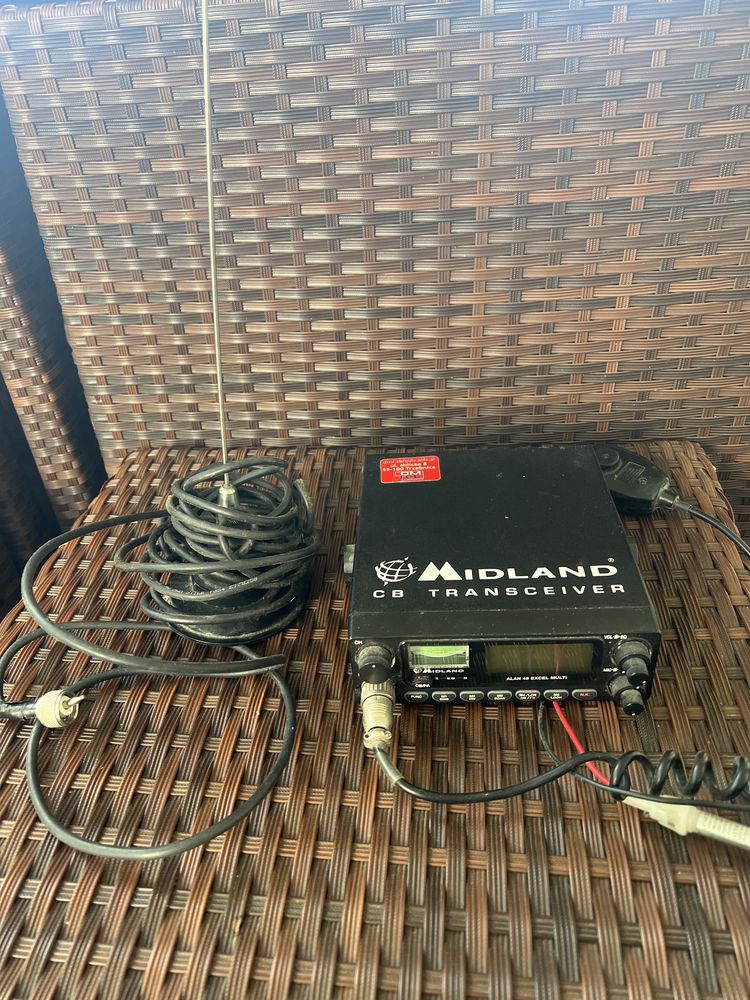 Cb-Radio Midland  sprawne Alan 48 Excel Multi Zestaw z Antena!