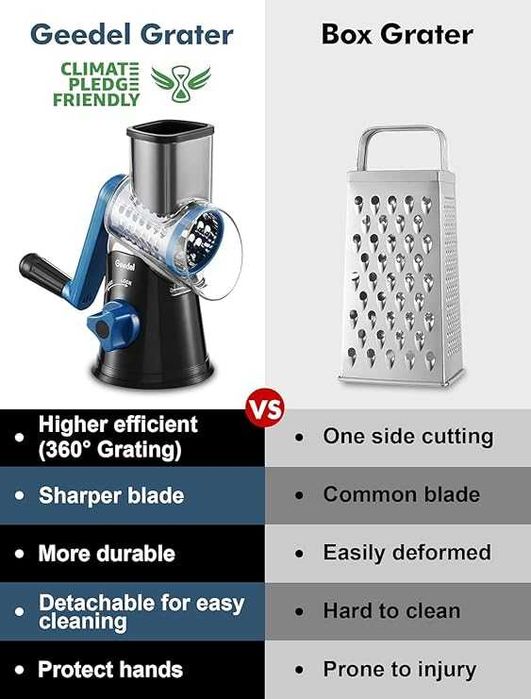 Geedel Tarka do sera, warzyw, orzechów z 3 arkuszami bębnowymi