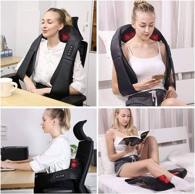 Масажер для шиї з нагріванням, iKristin Shiatsu Massager 3D