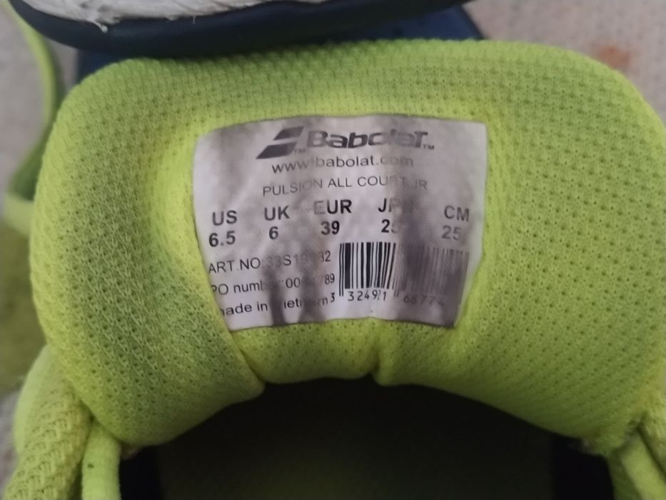 Кросівки тенісні Babolat pulsion all court jr 39 розміру