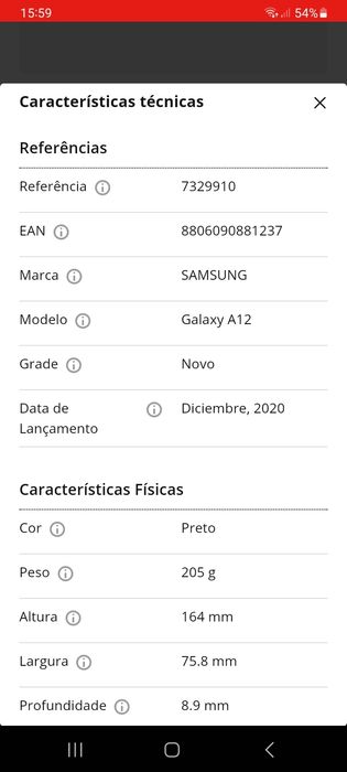 Samsung Galaxy A12 128gb