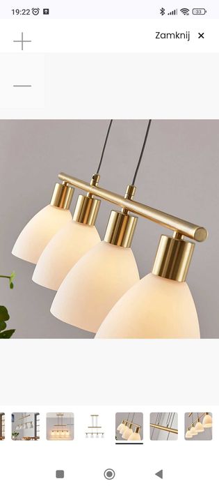 Lampa wisząca Lindby Simeon, kolor mosiądz, szkło, 73 cm, E14