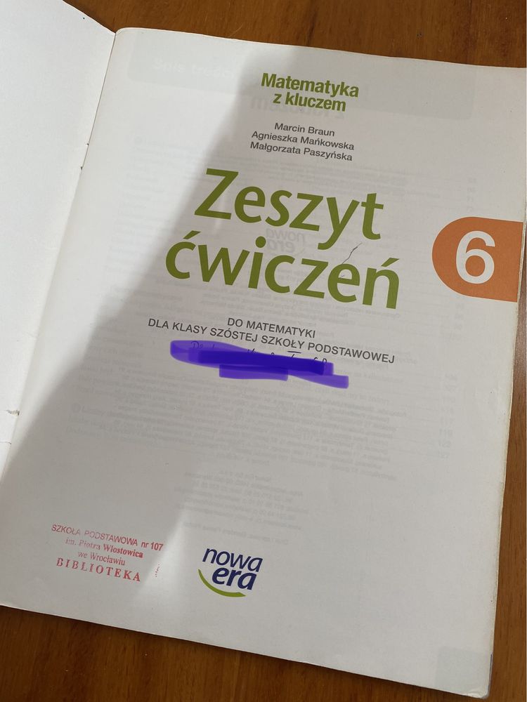 Zeszyt ćwiczeń 6 matematka z kluczem nowa era