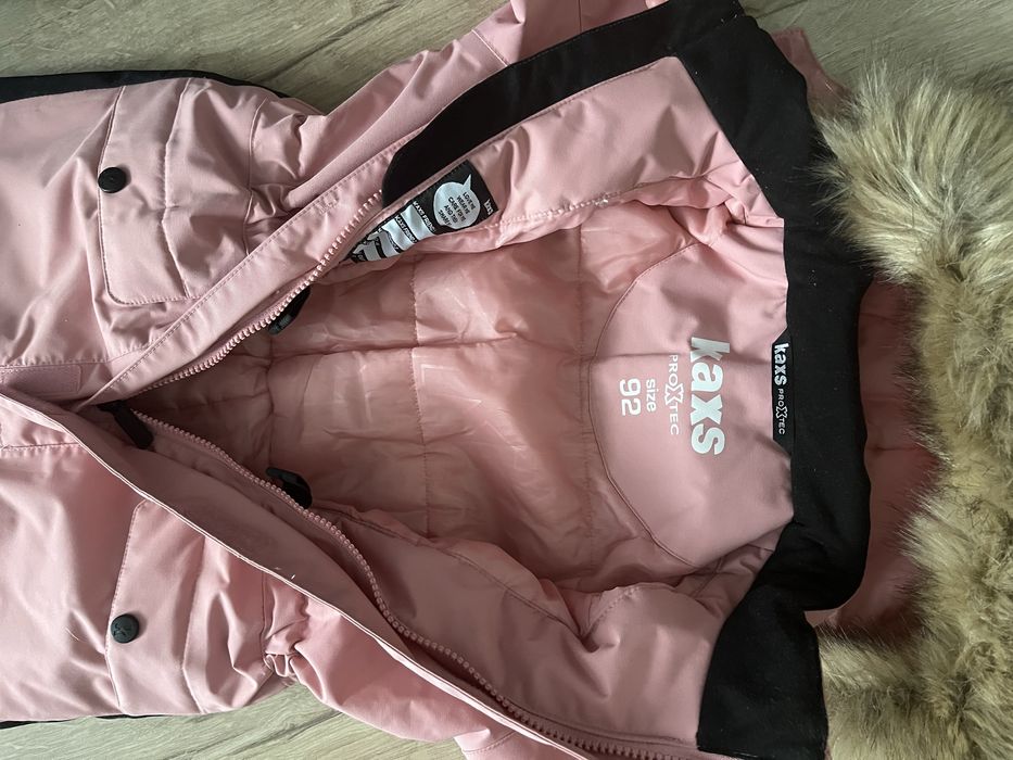 Kombinezon kaxs 92 kappahl różowy czarny dziewczynka na zimę