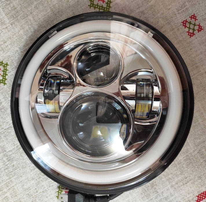 Фара світлодіодна 7" светодиод LED автомобіль мотоцикл мото Н4 H4