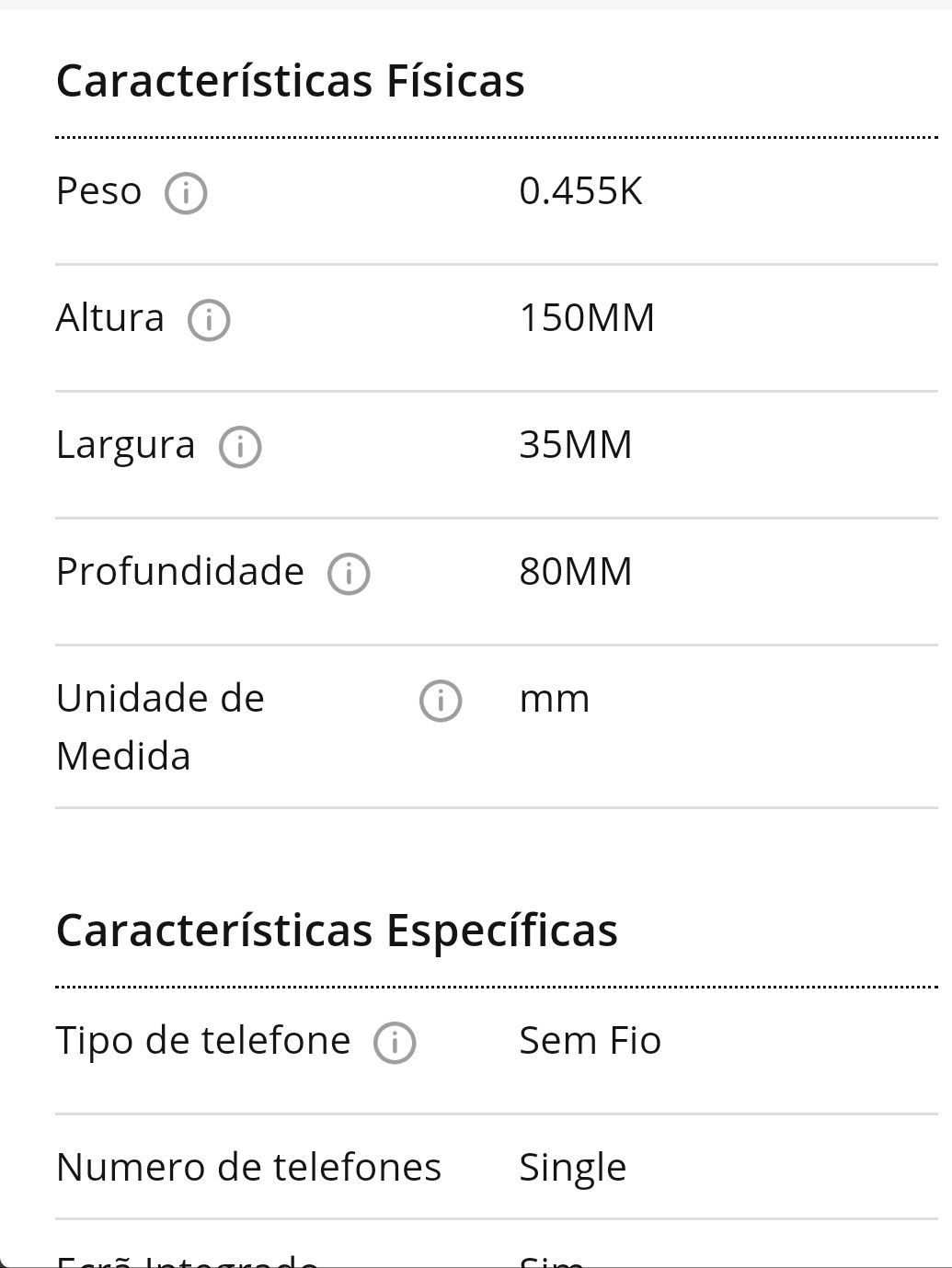 Telefone sem fios Dect SAGEMcom D142.