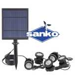 NEW !!! Lampa solarna do oczka wodnego - 5 lampek (5x1W)