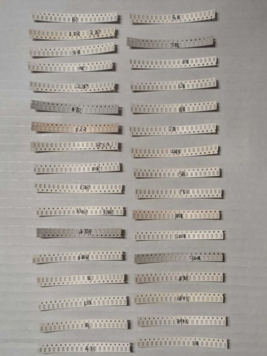 660 Набір резисторів SMD 0402 0603 0805 1206 1/4Вт.0,1-0,33-0,47-1Ohm