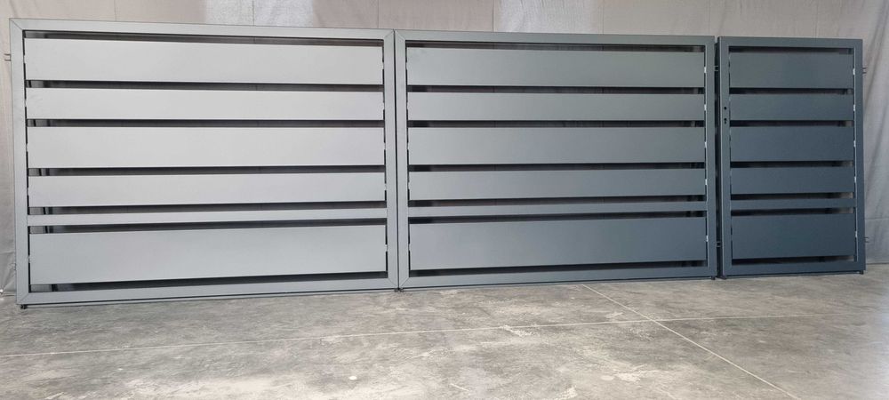 Brama wjazdowa furtka ogrodzenie płot nowoczesne malowane proszkowo