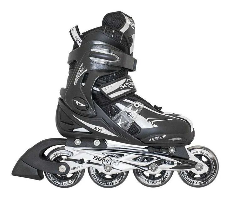 Nowe Łyżworolki rolki regulowane Senhai PW-125F czarne S 32-35 ABEC-7