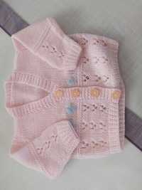 Sweterek dla dziewczynki - ręcznie robiony