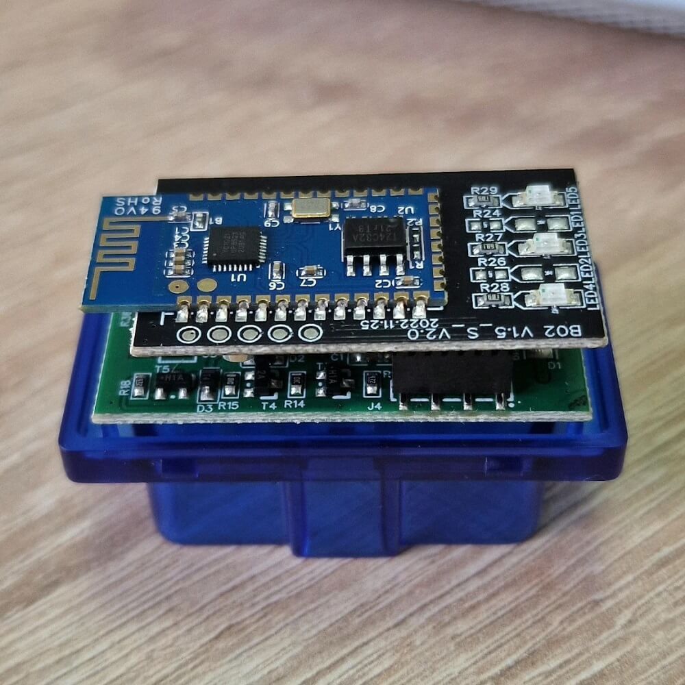 ELM327 mini 1.5v PIC18F25K80 Bluetooth (Дві плати) для Android елм 327