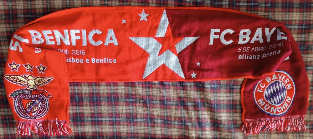 Cachecol Benfica Bayern Champions league 2016