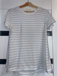 Biało-niebieska koszulowa bluzka 34 H&M