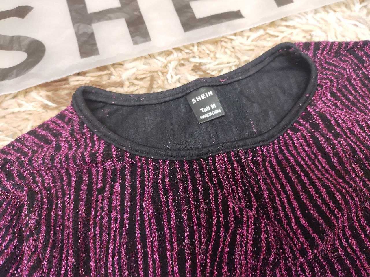 Костюм Топ + Спідниця SHEIN Облягаючий Slim Fit M Лонгслив+Юбка Люрекс