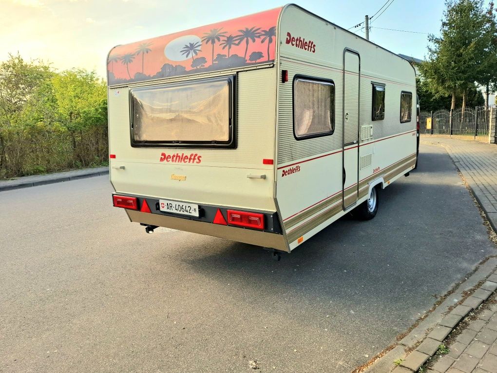 Dethleffs przyczepa kempingowa z przedsionkiem 1200dmc 97rok sucha !!