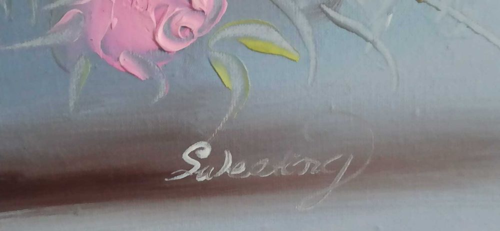 Stary obraz olejny na płótnie – sygnowany