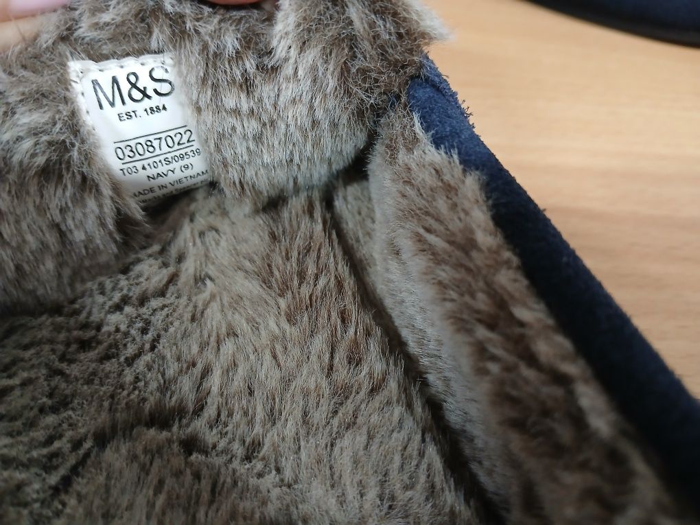 Кеди 43р/28см,шкіряні   утеплені мокасини M&S оригінал !
