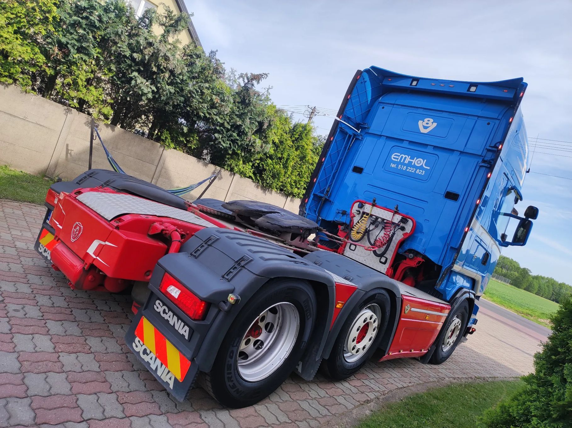 Scania V8 R520 6x2 Pusher 70ton R500  3 osiowy