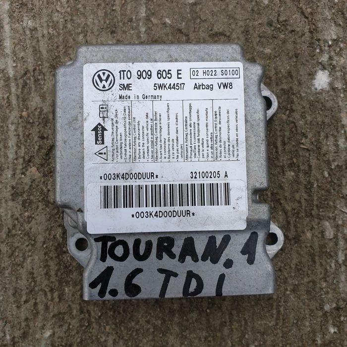 VW TOURAN I SENSOR MODUL AIRBAG  1T0909605E 12R