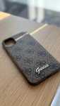 Etui iPhone 11 / XR Guess brązowe monogram