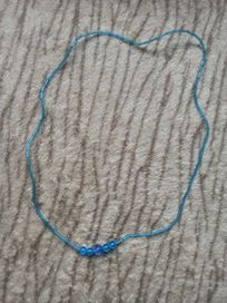 Niebieski naszyjnik z koralików blue beaded necklace handmade
