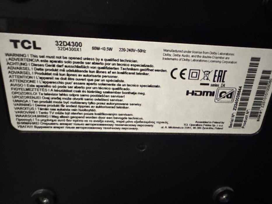 Televisão nova preta