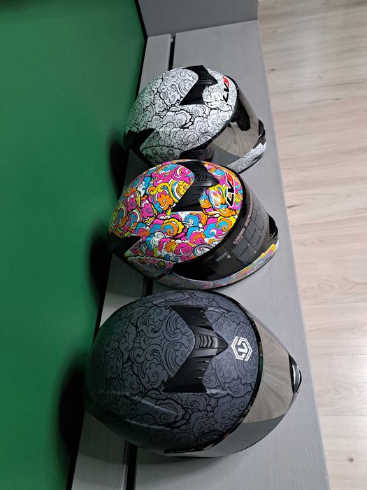 Kask motocyklowy skuter L 57-58cm zestaw słuchawkowy interkom intercom