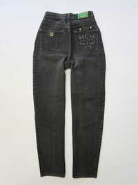 MCM spodnie damskie mom jeans logo z dżetów 28