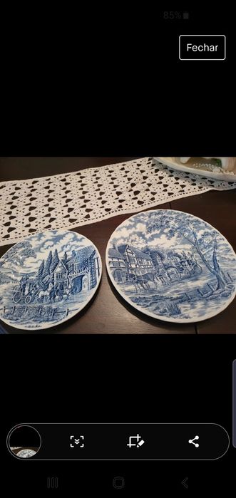 Pratos de porcelana inglesa