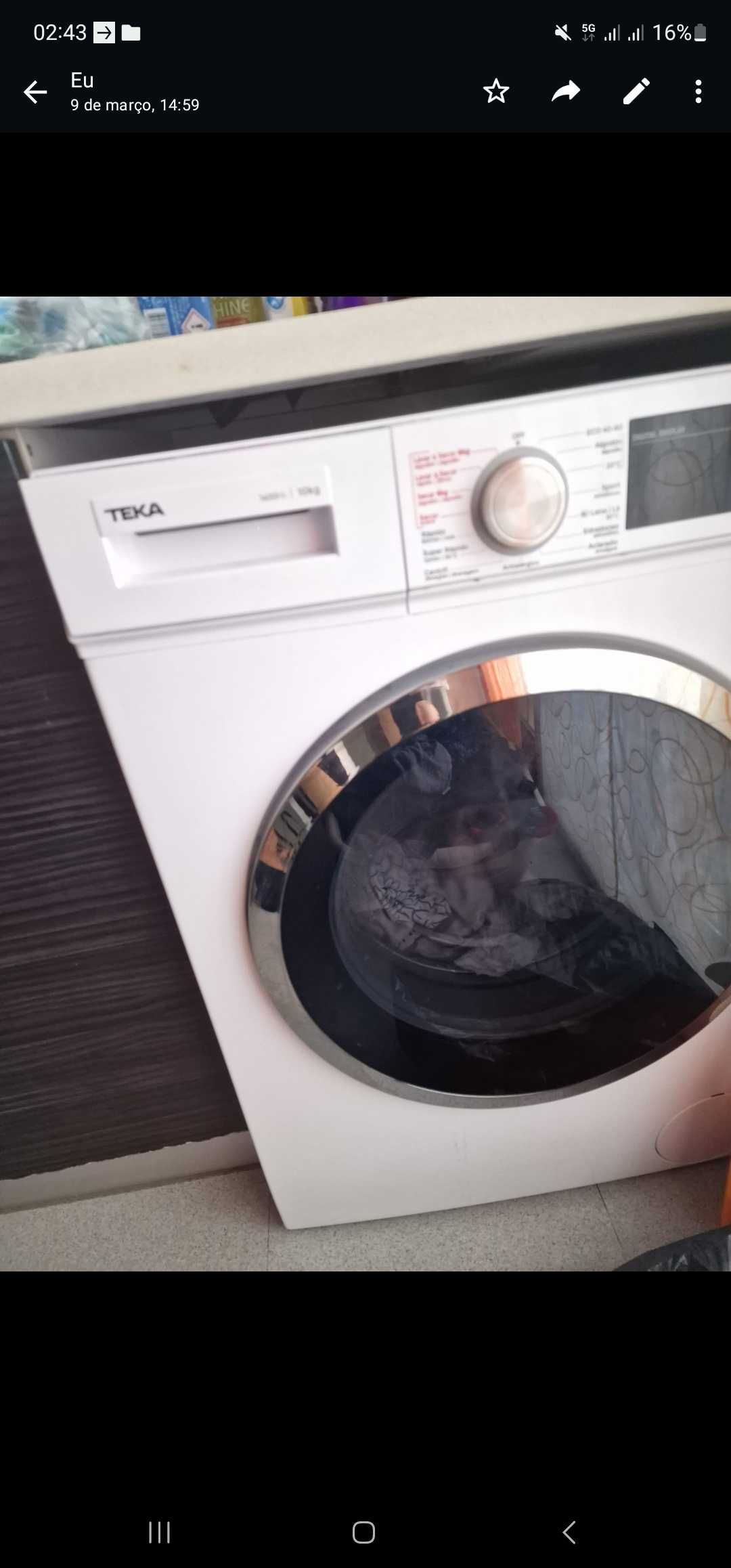 Maquina lavar e secar roupa nova teka