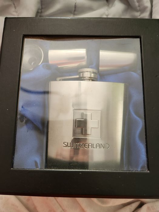 Garrafa &copos + funil ,Suíço Motard Harley ...