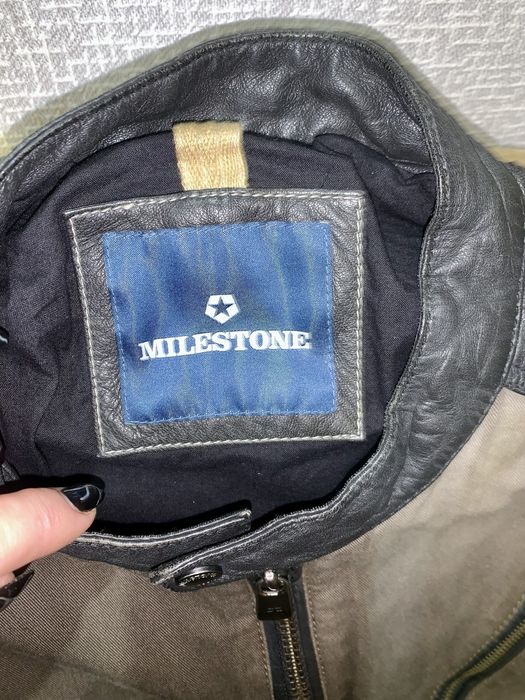 Куртка джинсовая с кожей