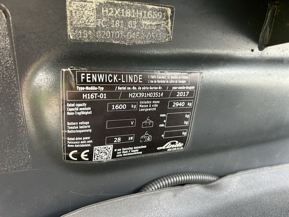 Wózek Widłowy Linde H16T 2017 rok Triplex 4.6m H18 H20