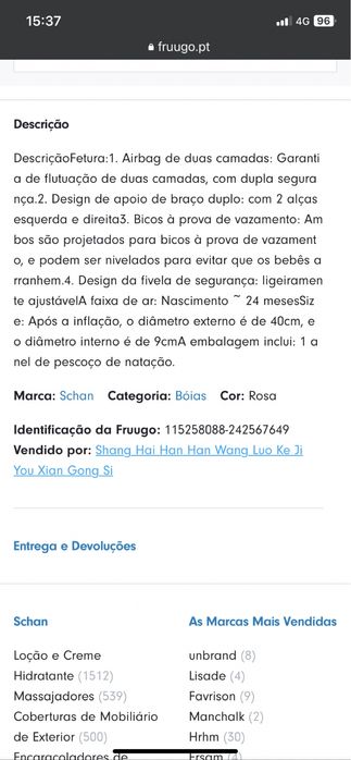 Anel para bebé recém-nascido