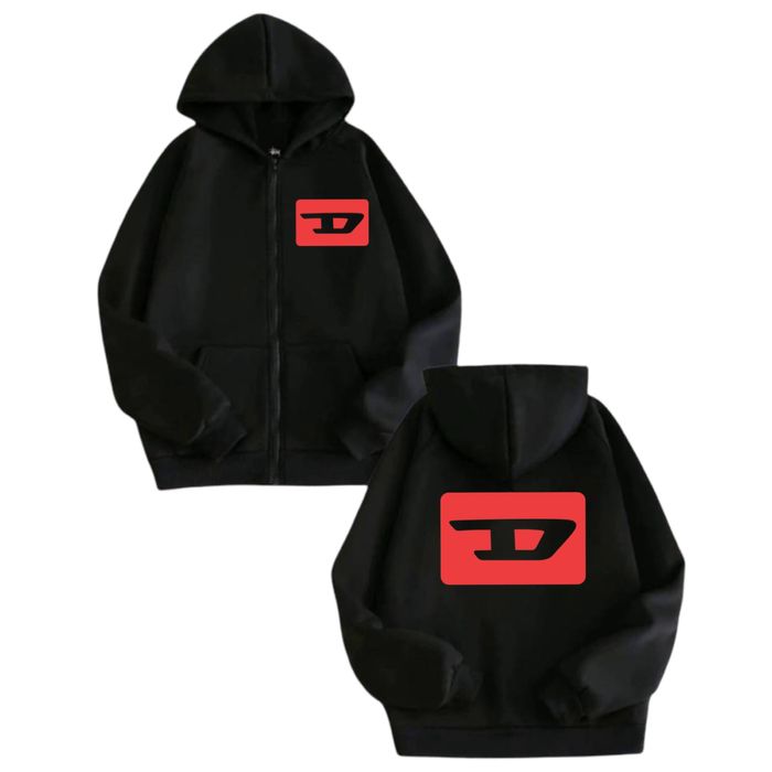 Зип-Худи Diesel Logo унисекс дизель кофта толстовка с капюшоном New