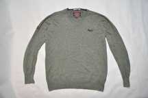 SUPERDRY XL kaszmir męski sweter w serek japan styl