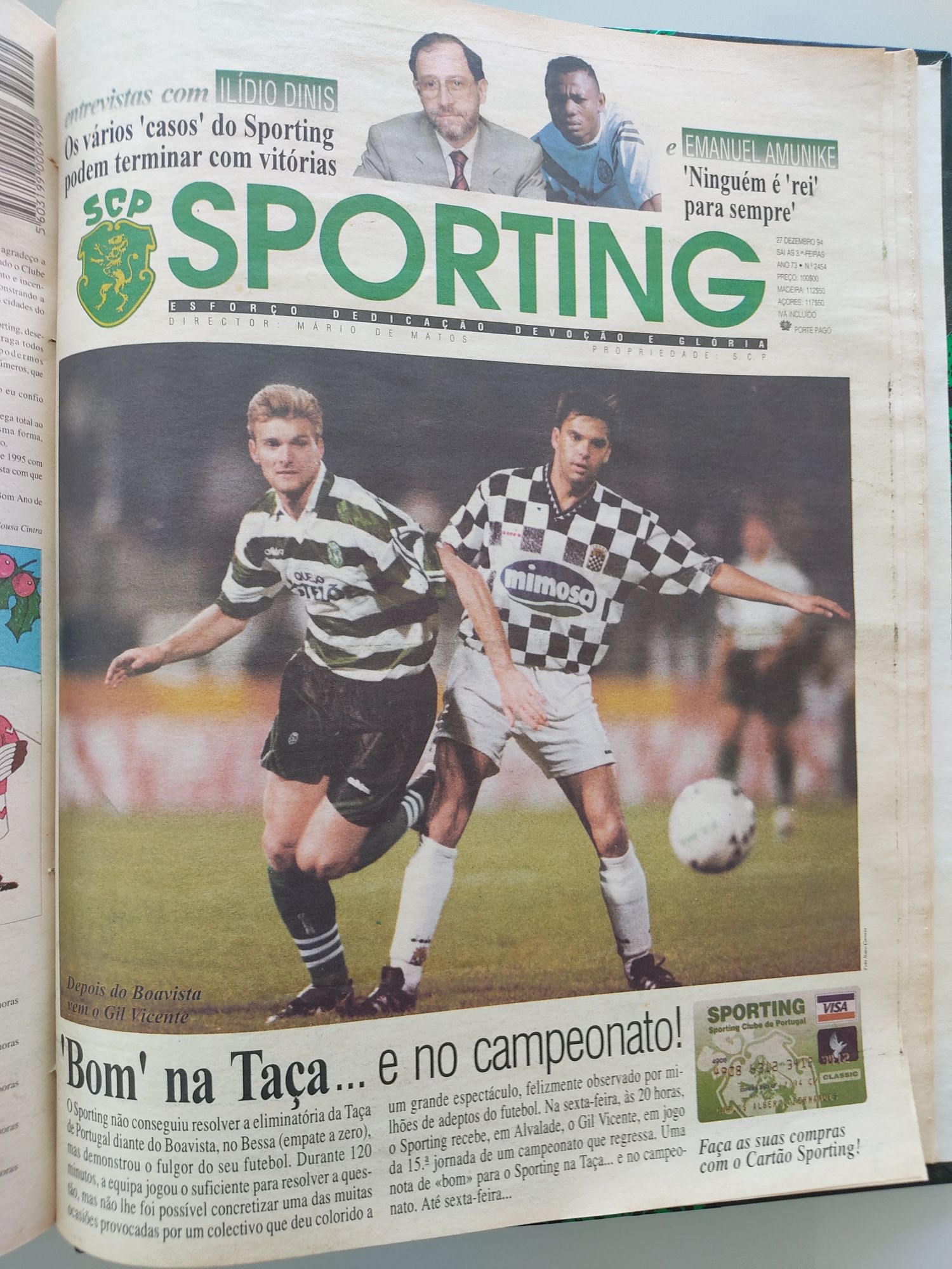 Jornal Sporting 1978, 1980 a 1986, 1988 a 1994